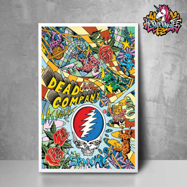 Dead And Company Live Show At Sphere In Las Vegas On April 25 2025 Exclusive Poster For Show Poster Home Decor Canvas