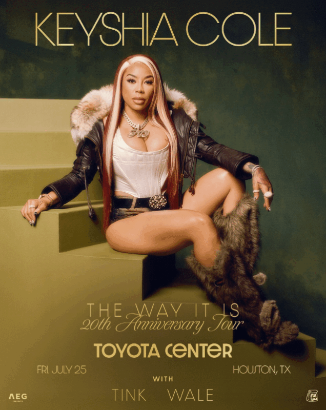 Keyshia Cole Events Show The Way It Is 20th Anniversary Tour 2025 At Toyota Center In Houston TX With Tink Wale On July 25 2025