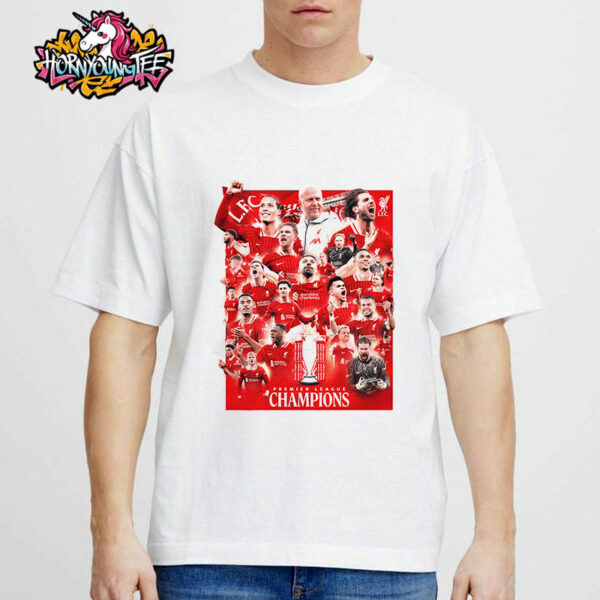 Liverpool FC LFC Winner The Premier League Champions 2025 For The 20th Time In History Unisex T-Shirt