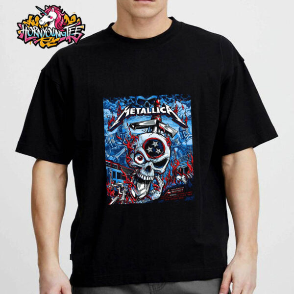 Metallica M72 North American Tour 2025 Exclusive M72 Nashville Pop Up Shop Concert At Nissan Stadium In Nashville Tennessee On May 1 2025 Unisex T-Shirt