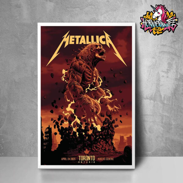 Metallica M72 World Tour 2025 Held At Rogers Centre In Ontario Toronto CA On April 24 2025 Exclusive Poster New Art Work For Tour Poster Home Decor Canvas