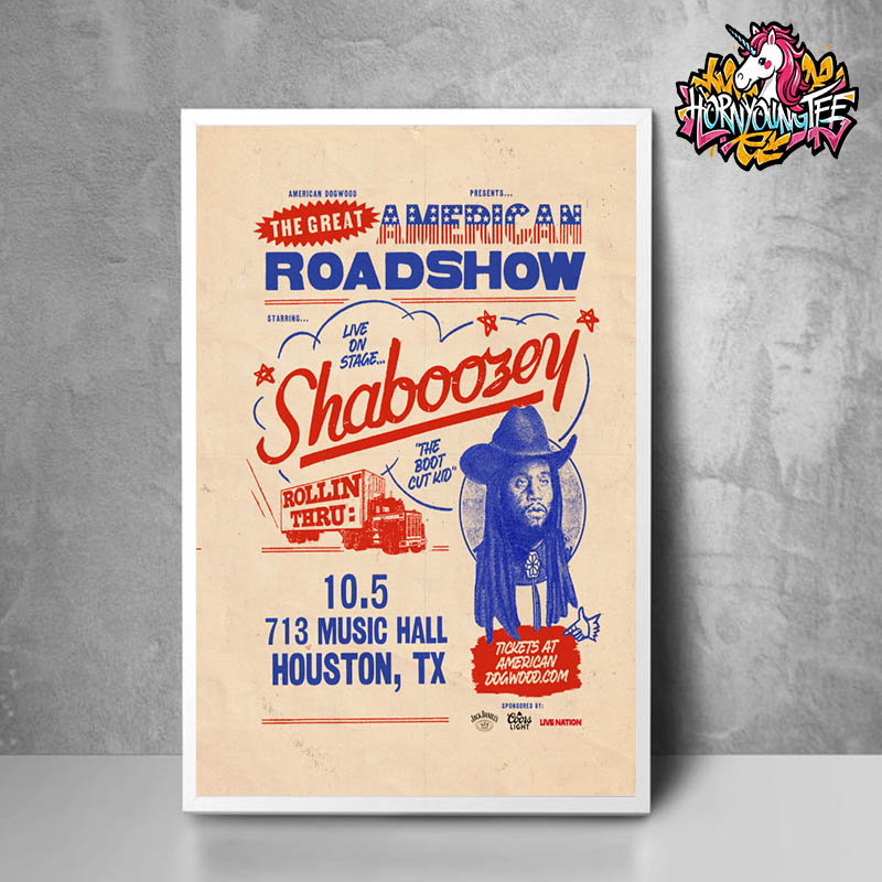 Shaboozey The Great American Roadshow 2025 Live Stage At 713 Music Hall In Houston TX On Octorber 5 2025 The Boot Cut Kid Poster Home Decor Canvas