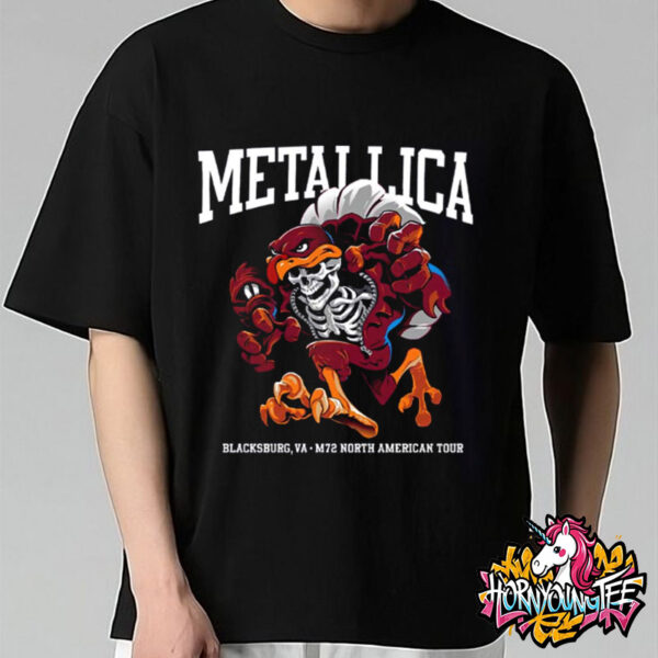Metallica M72 North America Tour 2025 Exclusive Merchandise M72 Virginia Tech At Blacksburg VA Unisex T-Shirt