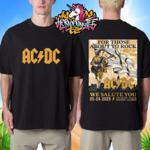 ACDC Chicago Pwr Up Tour 2025 Poster Show At Soldier Field On May 24 2025 In Chicago Illinois North America Tour Unisex T-Shirt Two Sides