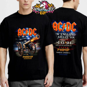 ACDC Pwr Up North America Tour 2025 Foxborough Exclusive Merchandise Art Work Live Concert At Gillette Stadium On May 4 2025 In Foxborough Massachusetts Unisex T-Shirt Two Sides