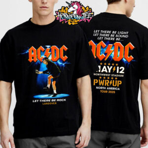 ACDC Pwr Up Tour 2025 Landover PWR UP Tour Tee Merchandise For Show Tonight At Northwest Stadium In Landover MD On May 12 2025 Pwr Up North America Tour 2025 Unisex T-Shirt Two Sides