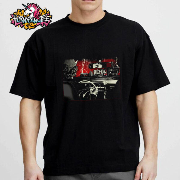 ACDC Pwr Up Tour 2025 New Exclusive Poster ACDC Detroit Red Foil Edition Show Concert At Ford Field In Detroit Michigan On April 30 2025 Unisex T-Shirt