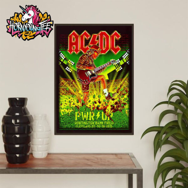 ACDC Pwr Up Tour 2025 The Last Show North American Tour At Huntington Bank Field On May 28 2025 Cleveland OH Poster Home Decor Canvas