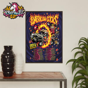 American Socks World Tour Poster Schedule Tour Dates Europe And UK Tour 2025 Merchandise Poster Home Decor Canvas