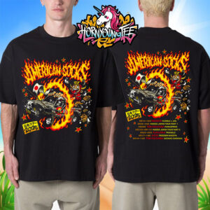 American Socks World Tour Poster Schedule Tour Dates List Japan Tour 2025 Merchandise Unisex T-Shirt Two Sides