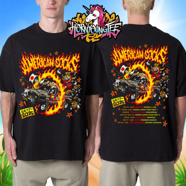 American Socks World Tour Poster Schedule Tour Dates List Japan Tour 2025 Merchandise Unisex T-Shirt Two Sides