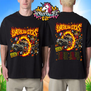 American Socks World Tour Poster Schedule Tour Dates USA Tour 2025 Merchandise Unisex T-Shirt Two Sides