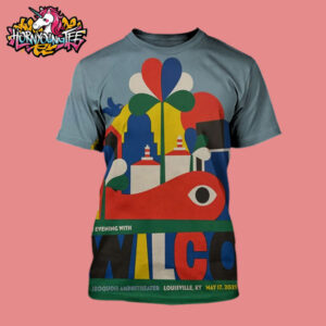 An Evening With Wilco Poster For Show At Iroquois Amphitheater Louisville KY On May 17 2025 All Over Print Shirt