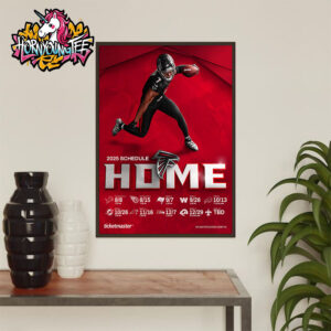 Atlanta Falcons NFL 2025 Home Schedule Poster Home Decor Canvas