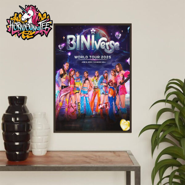 BINIverse World Tour 2025 Live Concert At 713 Music Hall In Houston TX On June 9 2025 Poster Home Decor Canvas