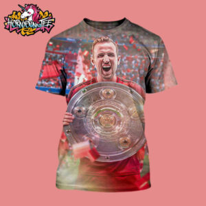 Bayern Munich FC The Champion Of Bundesliga Championship 2025 Harry Kane Wins The First Trophy In Career All Over Print Shirt