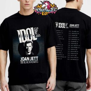 Billy Idol With Joan Jett And The Blackhearts Its A Nice Day To Tour Again 2025 Schedule Cities Tour Dates Unisex T-Shirt Two Sides