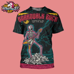 Boardwalk Rock Fest Line Up Poster Two Days In Ocean City MD On May 17-18 2025 All Over Print Shirt