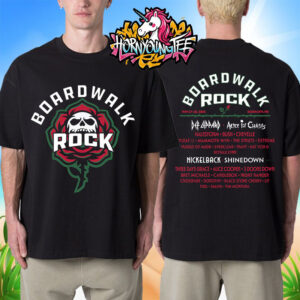 Boardwalk Rock Festival 2025 In Ocean City MD On May 17-18 2025 Rose Lineup Unisex T-Shirt Two Sides