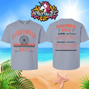 Boardwalk Rock Festival 2025 In Ocean City MD On May 17-18 2025 Youth Ferris Wheel Lineup Unisex T-Shirt Two Sides