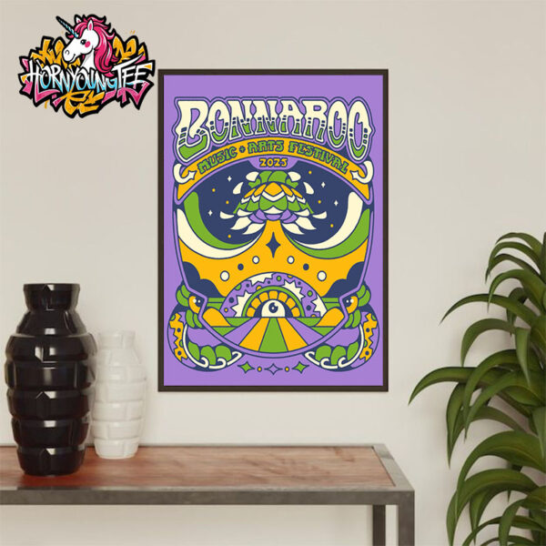 Bonnaroo Music and Arts Festival 2025 Poster For Show On June 12-15 2025 In Manchester TN Poster Home Decor Canvas