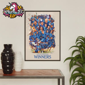 Celebrates Chelsea FC Winners Champions 2024-25 UEFA Conference League Poster Home Decor Canvas