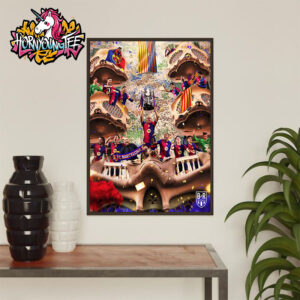 Celebrates FC Barcelona Wins La Liga 2025 Championship The King Of La Liga Poster Home Decor Canvas