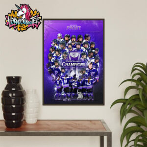 Celebrates Minnesota Frost Hockey Champions PWHL Walter Cup 2025 Poster Home Decor Canvas