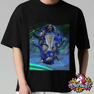 Celebrates Poster Chelsea FC Champions 2024-25 UEFA Conference League The First European Team Win All The International Trophies Unisex T-Shirt