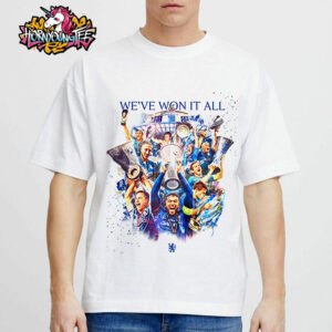 Celebrates Poster Chelsea FC Winners Champions 2024-25 UEFA Conference League All Legend Lifted The Trophy Unisex T-Shirt
