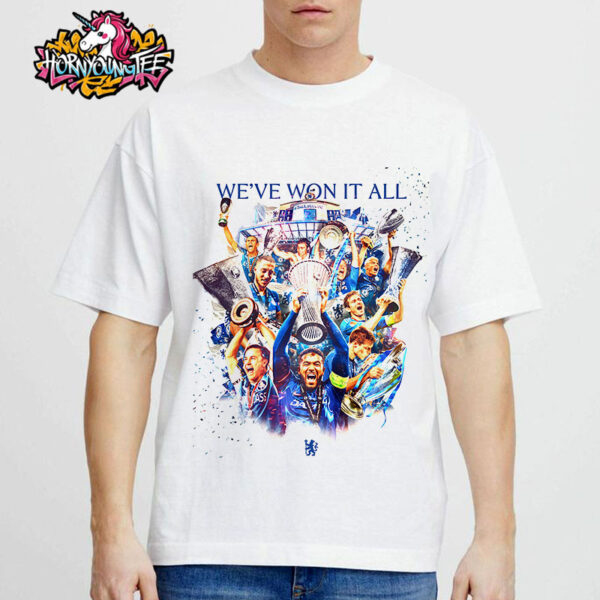 Celebrates Poster Chelsea FC Winners Champions 2024-25 UEFA Conference League All Legend Lifted The Trophy Unisex T-Shirt