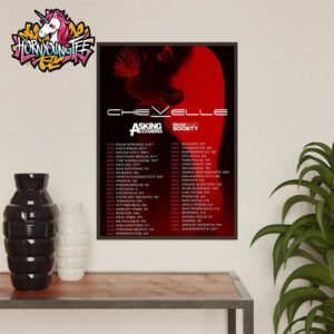 Chevelle Poster Album Release Bright As Blasphemy And Schedule Dates List Summer Tour 2025 Poster Home Decor Canvas