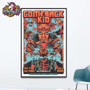 Comeback Kid Band Show At Punk In The Park Fest In San Francisco CA On May 3 2025 Exclusive Special Poster For Show Poster Home Decor Canvas