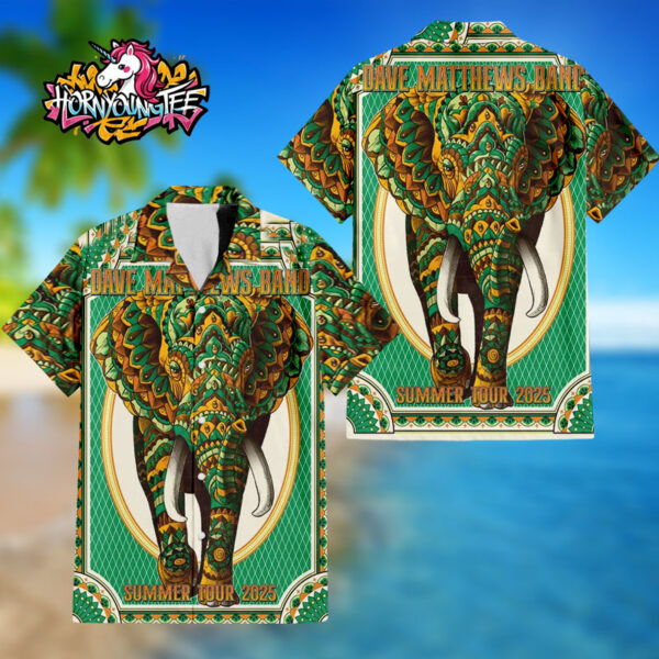 Dave Matthews Band Summer Tour Poster 2025 Art Work Fan Gift Regular Hawaiian Shirt