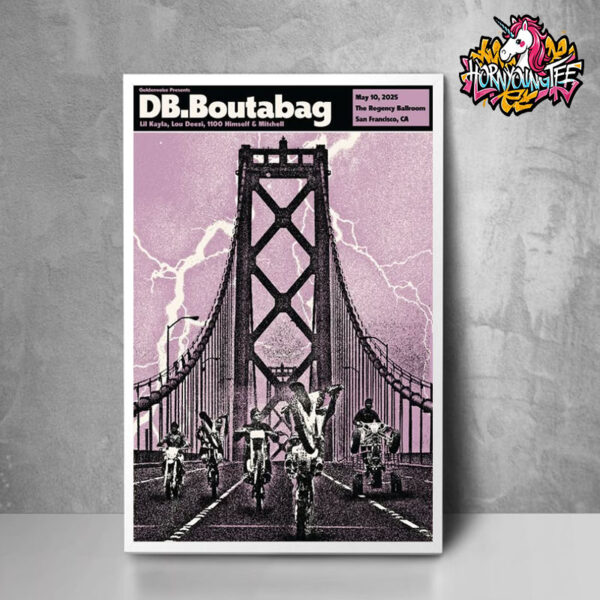 Db.Boutabag – Lil Kayla – Lou Deezi – 1100 Himself & Mitchell Music Show Performs At The Regency Ballroom In San Francisco On May 10 2025 Poster Home Decor Canvas