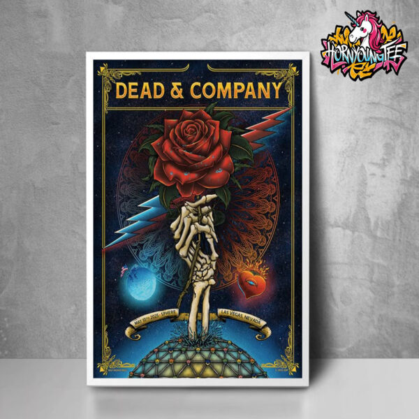 Dead And Company Concert Poster Live At Sphere Las Vegas On May 10 2025 Skull Hand Merch At The Dead And Co Venetian Shop Poster Home Decor Canvas