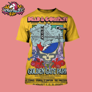 Dead And Company Poster 3 Nights At Golden Gate Park In San Francisco California On August 123 2025 All Over Print Shirt