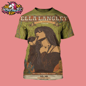 Ella Langley Still Hungover Tour 2025 On The Road In Texas Show At 713 Music Hall In Houston On October 16 2025 All Over Print Shirt