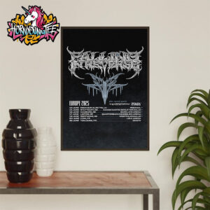 Falling In Reverse 2025 Europe Tour Poster Schedule Tour Dates Poster Home Decor Canvas