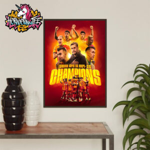 Galatasaray Celebrates The Champions Turkish Super Lig 2024-25 Championship Poster Home Decor Canvas