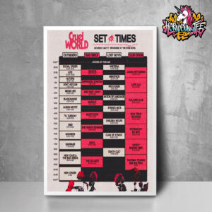 Garbage Band Music Show At Cruel World Fest On May 17 2025 In Brookside At The Rose Bowl Set Times Poster Home Decor Canvas