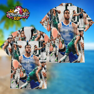 Giannis Antetokounmpo First Team All NBA 2024-25 Season Selections Regular Hawaiian Shirt