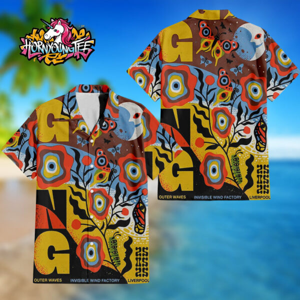 Gong Band Poster For Outer Waves Festival 2025 Invisible Wind Factory In Liverpool Regular Hawaiian Shirt