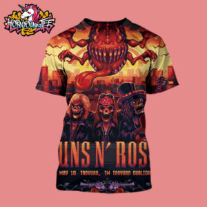 Gun N Rose World Tour 2025 Venue Poster Tour In Taiwan On May 10 2025 At TW Taoyuan Sunlight Arena Taoyuan City All Over Print Shirt