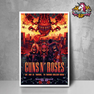 Gun N Rose World Tour 2025 Venue Poster Tour In Taiwan On May 10 2025 At TW Taoyuan Sunlight Arena Taoyuan City Poster Home Decor Canvas