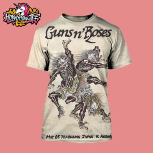 Gun N Roses World Tour 2025 Back In Japan On May 5 2025 At K-Arena Yokohama In Yokohama Japan Limited Art Work For Show All Over Print Shirt