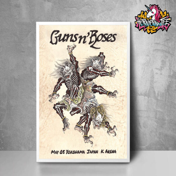 Gun N Roses World Tour 2025 Back In Japan On May 5 2025 At K-Arena Yokohama In Yokohama Japan Limited Art Work For Show Poster Home Decor Canvas
