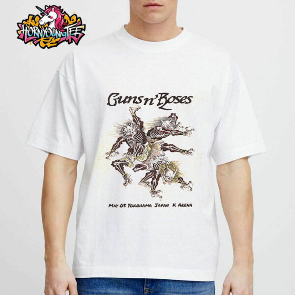 Gun N Roses World Tour 2025 Back In Japan On May 5 2025 At K-Arena Yokohama In Yokohama Japan Limited Art Work For Show Unisex T-Shirt