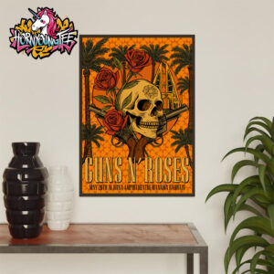 Guns N Roses Event Poster Show At Al Dana Amphitheatre In Manama Bahrain On May 20 2025 Skull Guns Arts Poster Home Decor Canvas