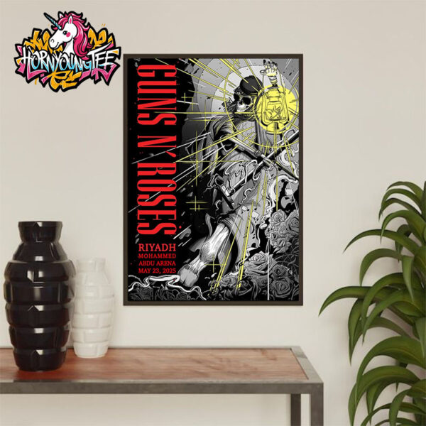 Guns N Roses Riyadh Poster Show On May 23 2025 At Mohammed Abdu Arena Poster Home Decor Canvas